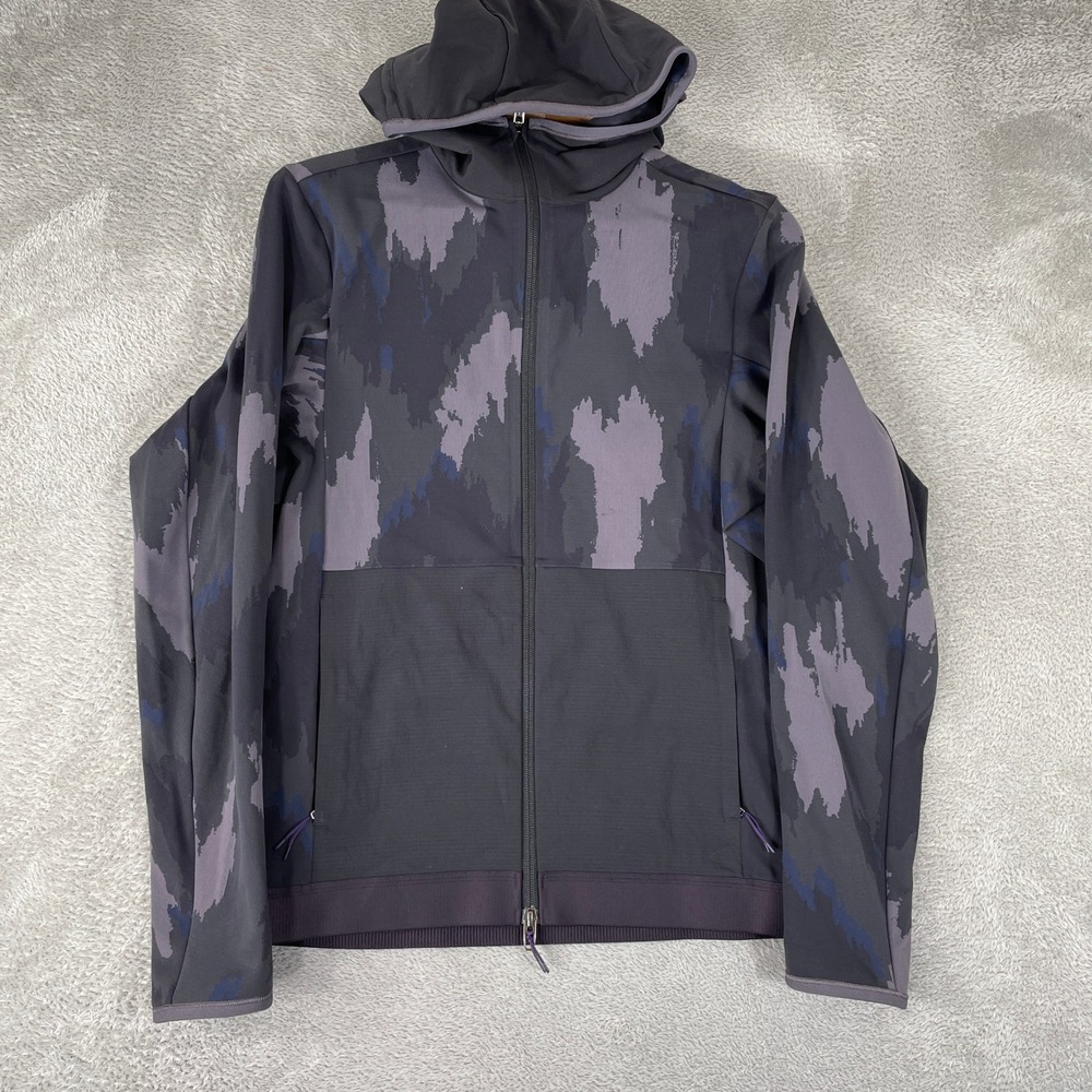 Lululemon Robert Geller Jacket Mens XS Grey Purple Camo Take The Moment Hooded